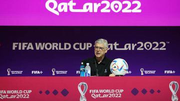 DOHA, QATAR - NOVEMBER 19: FIFA's Chief of Global Football Development Arsene Wenger attendsthe Technical Study Group Press Conference at  on November 19, 2022 in Doha, Qatar. (Photo by Maja Hitij - FIFA/FIFA via Getty Images)