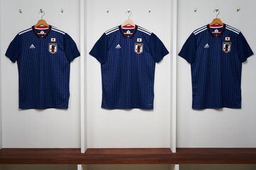 The design of Japan's 2018 World Cup shirt imitates the country's traditional Sashiko stitching.