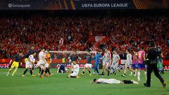 Sevilla will face Roma in a seventh Europa League final after beating Juventus thanks to Erik Lamela’s extra-time goal.