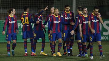 Cornell&agrave; took Barcelona into extra-time after Ram&oacute;n saved two penalties, but a Demb&eacute;l&eacute; strike and a late Braithwaite goal saw the hosts knocked out.