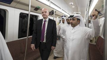 El presidente de la FIFA, infantino, visitó el estadio Al Wakrah y el metro de Doha de cara al Mundial de Qatar 2022.