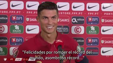La brillante reacción de Cristiano tras su récord de goles