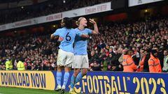 Manchester City beat Arsenal 3-1 on Wednesday to move past them in the Premier League table and steal the top spot.