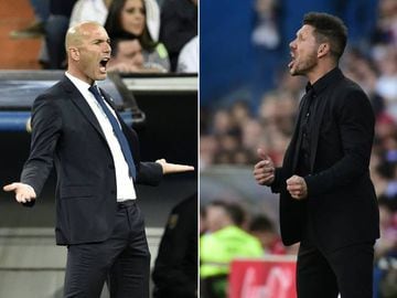 Zidane and Simeone go head to head in the second European Cup semi-final meeting between Real Madrid and Atlético Madrid.