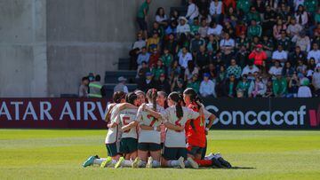 Las jugadoras de la Selección Mexicana Femenil Sub 17 después de la derrota con Estados Unidos.