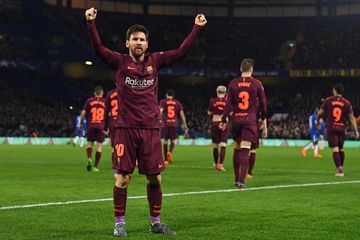 1-1. Messi celebró el gol del empate.
