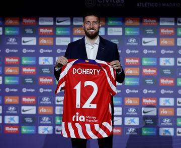 Doherty, en su presentación con el Atlético.