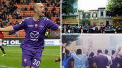 150 fans de la Fiorentina se concentraron en la casa de Borja Valero para pedirle que no se marche.
