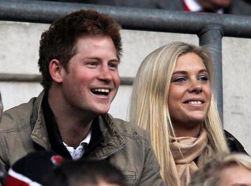 Prince Harry and Chelsy Davy attend the friendly international rugby union match between England and Australia at Twickenham in London November 7, 2009.