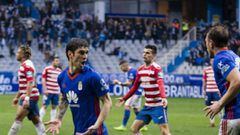 Celebraci&oacute;n del gol del Real Oviedo.