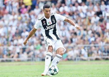 Turin (Italy), 12/08/2018.- Juventus' Cristiano Ronaldo in action during a soccer friendly match between Juvents A and Juventus B at Villar Perosa, Turin, 12 August 2018.