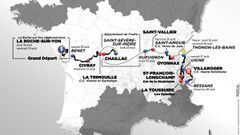 Mapa con el recorrido del Tour del Porvenir 2022.