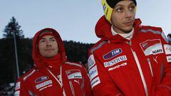 Nicky Hayden y Valentino Rossi.