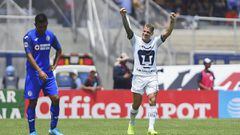 Pumas empat&oacute; con Cruz Azul en la jornada 10 del Apertura 2019