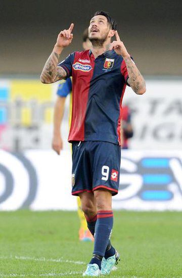 Mauricio Pinilla celebra su gol ante el Chievo. Antes había perdido un penal. 