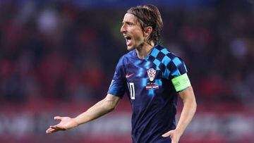 Luka Modric, capitán de Croacia, en el partido del pasado domingo contra Austria en la Liga de Naciones.