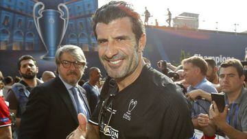 Luis Figo in Milan for the Champions League final