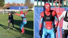 Vardy se disfraza de Spider-Man y trata de asustar al DT del Leicester: vean su reacción