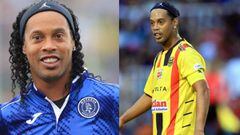 Ronaldinho en un partido en Honduras