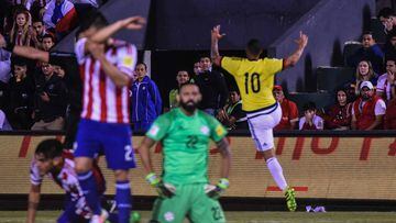 Colombia venci&oacute; 1-0 a Paraguay en el estadio Defensores del Chaco, con gol de Edwin Cardona en los minutos finales del juego.