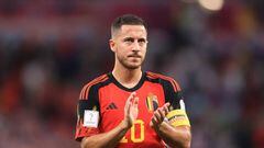 DOHA, QATAR - DECEMBER 01: Eden Hazard of Belgium looks dejected after his team are knocked out of the World Cup during the FIFA World Cup Qatar 2022 Group F match between Croatia and Belgium at Ahmad Bin Ali Stadium on December 1, 2022 in Doha, Qatar. (Photo by Simon Stacpoole/Offside/Offside via Getty Images)