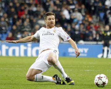 Back in the white of Madrid, Xabi Alonso.