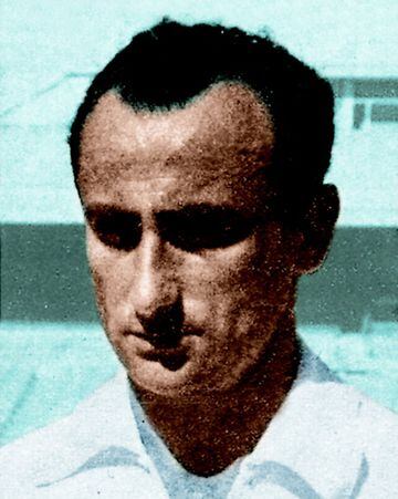 Llegó a Madrid en 1950 tras salirse en el Racing de Santander pero, de blanco, una úlcera de estómago operada y una pierna rota cortaron las alas de este extremo internacional con la selección magiar. 