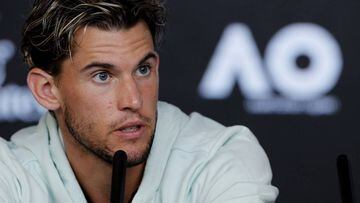 Austria&#039;s Dominic Thiem answers questions during a press conference ahead of the Australian Open tennis championship in Melbourne, Australia, Saturday, Jan. 18, 2020. (AP Photo/Andy Wong)