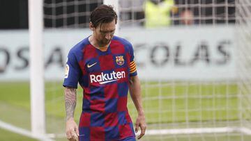 El delantero argentino del FC Barcelona, Leo Messi, durante el partido ante el Celta.