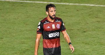 El 'Huaso' se convirtió en el quinto chileno campeón en el Brasileirao. En la campaña 2020 jugó 29 partidos y anotó dos goles, a Bahía y Gremio.