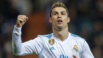 El crack portugu&eacute;s del Real Madrid, Cristiano Ronaldo, celebrando un gol.