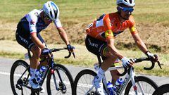 El ciclista francés Julian Alaphilippe rueda durante la segunda etapa del Tour de Valonia 2022.