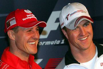 Michael (left) and Ralf Schumacher together during their F1 days.
