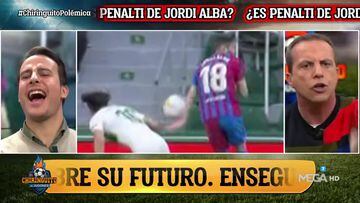 El vacile a Soria tras explicar la polémica mano de Jordi Alba