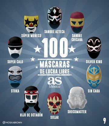 Las 100 máscaras más emblemáticas de la Lucha Libre Mundial