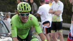 Rigoberto Urán, ciclista del Cannondale y actualmente octavo de la clasificación general del Giro de Italia.