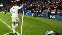 Mbapp&eacute; celebra su gol ante el Stade de Rennes. 
