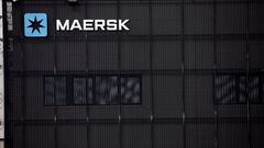 Maersk's logo is seen on top of a building at Zona Franca in Barcelona, Spain, November 3, 2022. REUTERS/Albert Gea