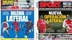 Portadas de los diarios Sport y Mundo Deportivo del d&iacute;a 13 de julio de 2017.