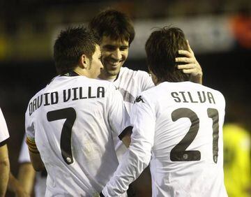 Albelda, con Villa y Silva.