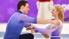 Aljona Savchenko y Bruno Massot celebran su triunfo en la final de patinaje art&iacute;stico por parejas en los Juegos Ol&iacute;mpicos de Pyeongchang.
