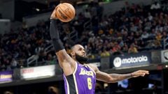 Lakers' LeBron James takes out his frustration on Indiana Pacers