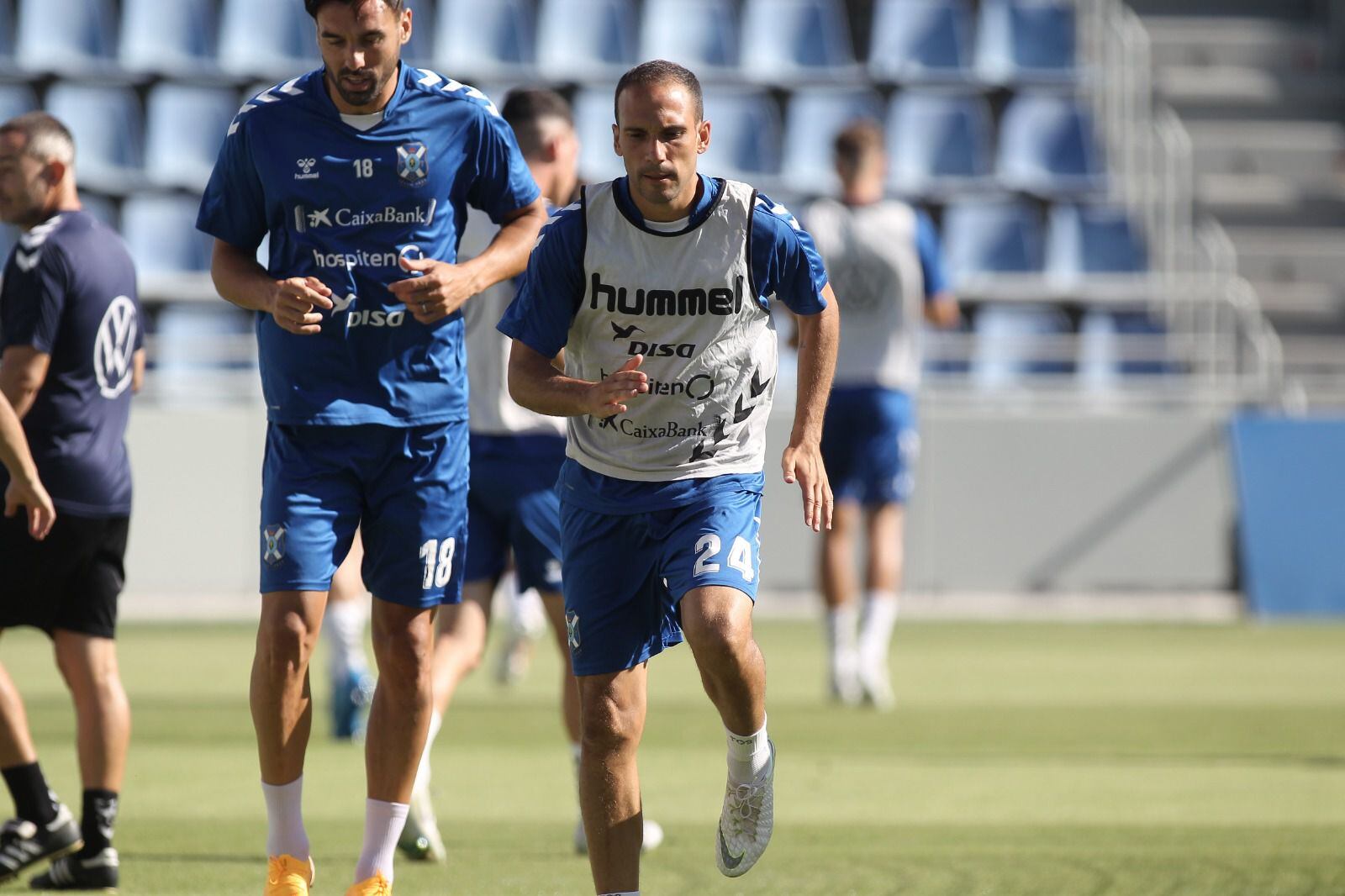 Nacho Martínez durante un entrenamiento con el Tenerife.