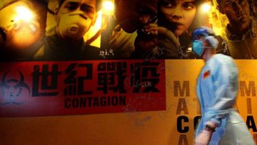 Promoci&oacute;n de &#039;Contagion&#039; en la premiere en Hong Kong en 2003, en el UA i Square IMAX en Tsim Sha Tsui. 