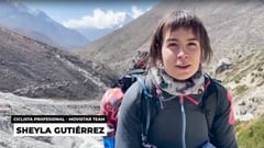 La ciclista Sheyla Gutiérrez asciende al campo base del Everest