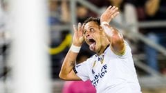 El delantero mexicano Javier 'Chicharito' Hernández festejó de una manera peculiar el primer gol que marcó con LA Galaxy ante San Jose Earthquakes.