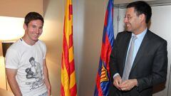 En mayo de 2014 Lionel Messi acudi&oacute; a las oficinas del Bar&ccedil;a a firmar antes de irse al Mundial.