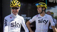 Chris Froome y Mikel Landa posan durante la jornada de descanso del Tour de Francia 2017 en Le Puy en Velay.