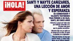 Santi Ca&ntilde;izares y su mujer, Mayte Garc&iacute;a, en su primera entrevista a la revista Hola tras el fallecimiento de su hijo Santi.