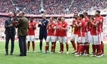 Bayern give Guardiola send-off after he seals third Bundesliga